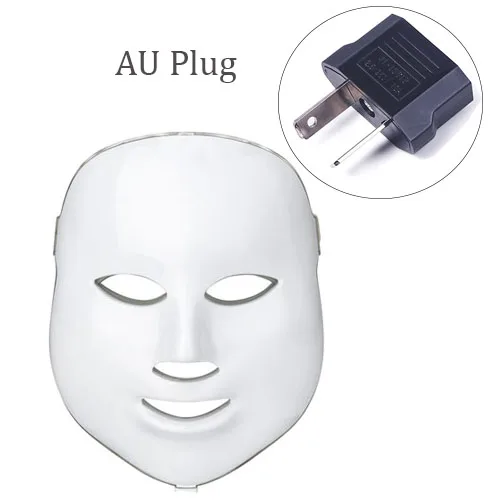 AU Plug- Without Box Beauty Star 7 цветов светодиодный маска для лица светодиодный фотонотерапия маска для лица Уход за кожей омоложение акне маска для лица красота спа светодиодный маска для лица - Цвет: AU Plug- Without Box