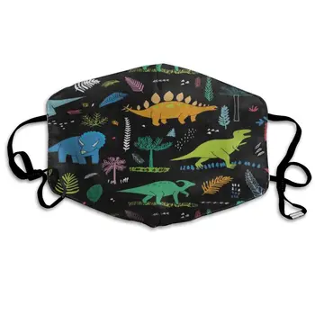 

Dinosaur Palm Leaf print Dustproof and windproof mask, washable and reusable, suitable for outdoor sports