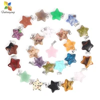 2021 Trendy Natural Stone Crystal Quartz Star Pendants Necklace Gift Wholesale 25pcs Lot Charms For Jewelry Making 1