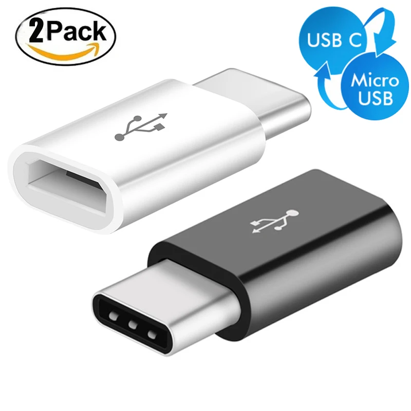 2Pcs OTG USB кабель для быстрой зарядки usb type C 3A Micro USB кабель для samsung huawei Xiaomi для OPPO для Honor мобильный телефон type C кабель - Цвет: 2Pcs OTG