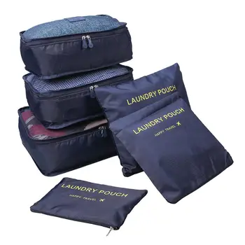 

6pcs/set Travel Organizer Storage Bags Portable Luggage Organizer Clothes Tidy Pouch Suitcase Packing Cube Case