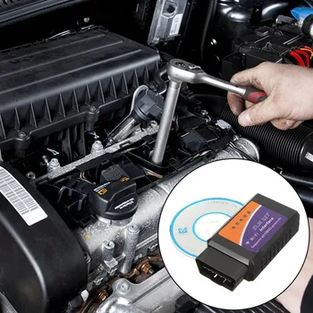 

1Pc Car Wifi Interface Diagnostic Vehicle/PC-Android-iPhone Obd Obd2 II 0.55W Support 25M Range