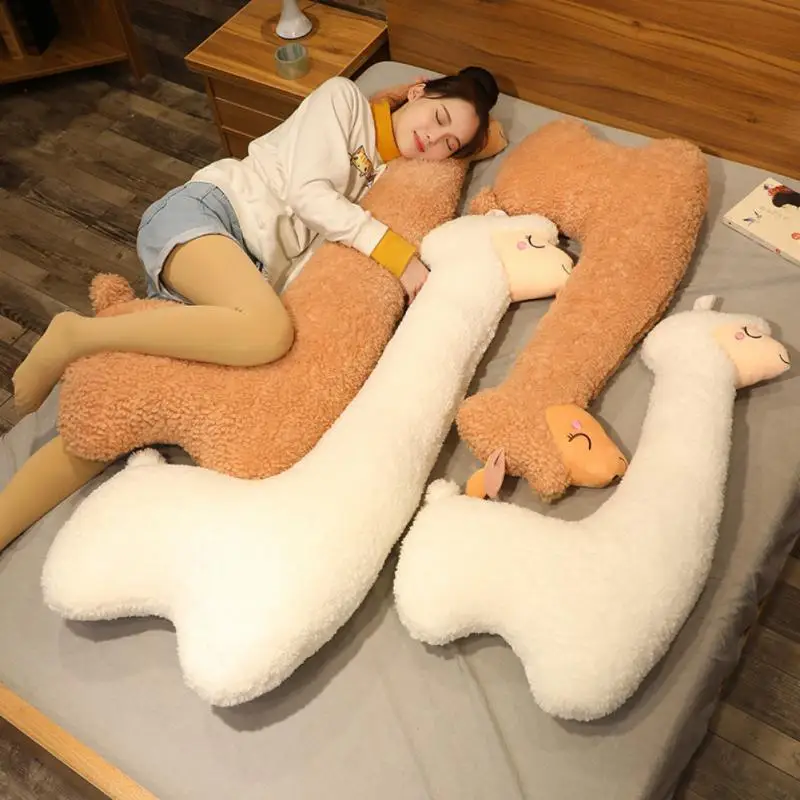 130cm Lovely Alpaca Plush Toy Japanese Soft Stuffed Cute Sheep Llama Animal Dolls Sleep Pillow Home Bed Decor Gift | Игрушки и хобби