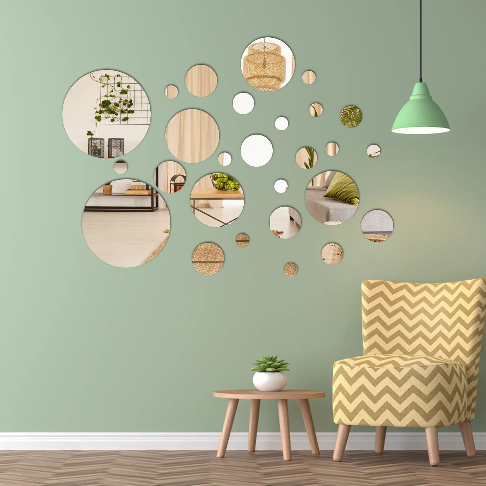 Art Acrylic Diy Mirror Wall Sticker 3d Stickers Acrylic Mirror Modern