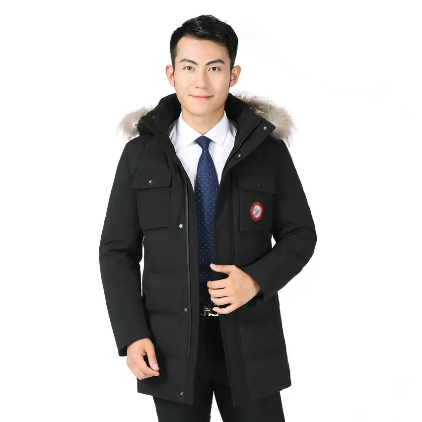 Men Winter Puffer Parkas Navy Blue Black Fur Collar Hooded Overcoats Male Thicken Warm Puff Outerwear Man Hood Basic Coat 2019 Men Winter Puffer Parkas Navy Blue Black Fur Collar Hooded Overcoats Male Thicken Warm Puff Outerwear Man Hood Basic Coat 2019