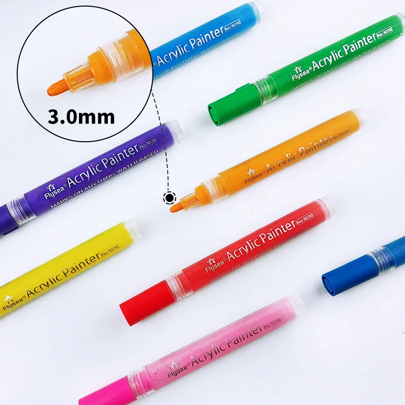 Permanent Acrylic Paint Markers 12/18/24/28 Colors 0.7mm/2.0mm Extra Fine  Point Marker Non-toxic Rock Glass Canvas Metal Ceramic - AliExpress