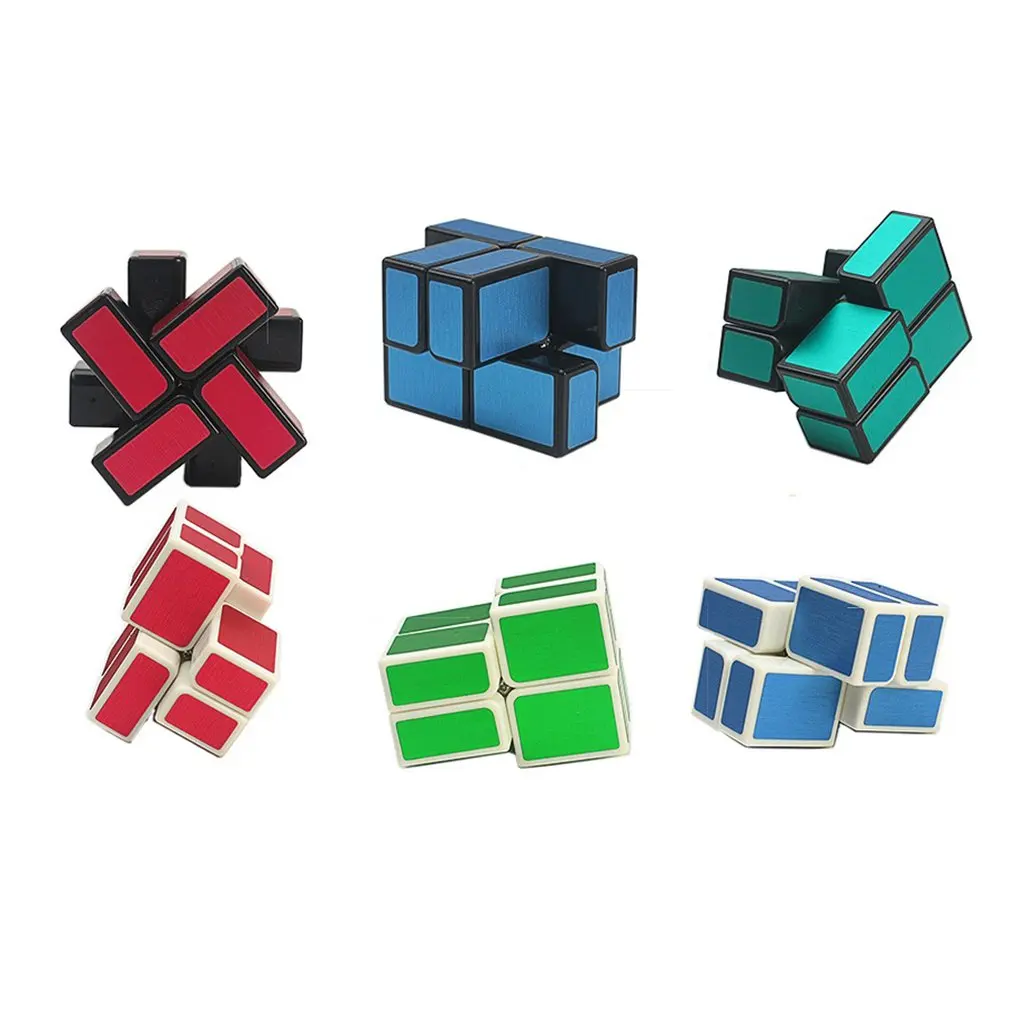 2x2 куб зеркало 2x2x2 волшебный куб 2 слоя скоростной куб с магнитной планкой Прямая поставка профессиональная головоломка игрушка для детей подарок