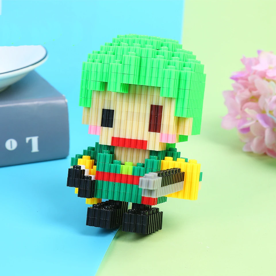 Аниме One Piece Magic Blocks Пиратская Обезьяна D Luffy Chopper Zoro Portgas · Ace Mini Соединительный