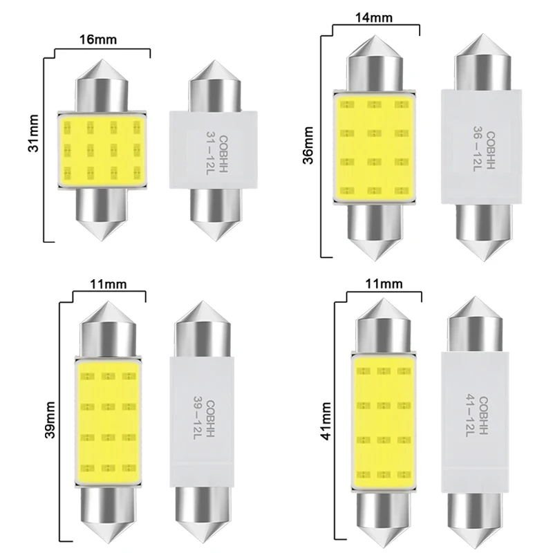 Рисунок 2 - 4 / 10 PCS C10W C5W Светодиодная