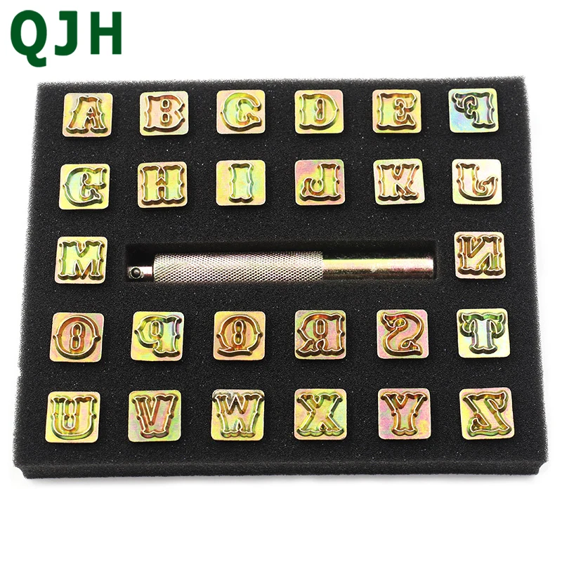 26 Pieces / Set of DIY Leather Craft Letter Seals A-Z English Letter Leather Seal Tool Set Metal Stamping Handmade Tools