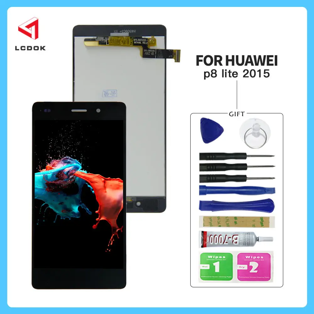 

100% Tested High Quality LCD For Huawei P8 Lite 2015 ALE-L21 ALE-04 LCD Display Touch Screen Digitizer Assembly Replacement