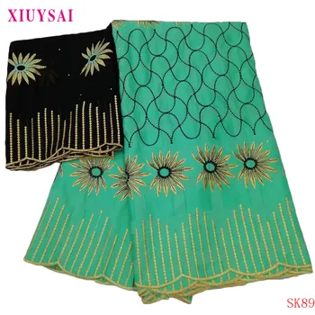 

XIUYSAI Hot Selling 100% Cotton African Dry Lace Fabric Nigerian Lace Fabric 2020 High Quality Swiss Voile In Switzerland Green