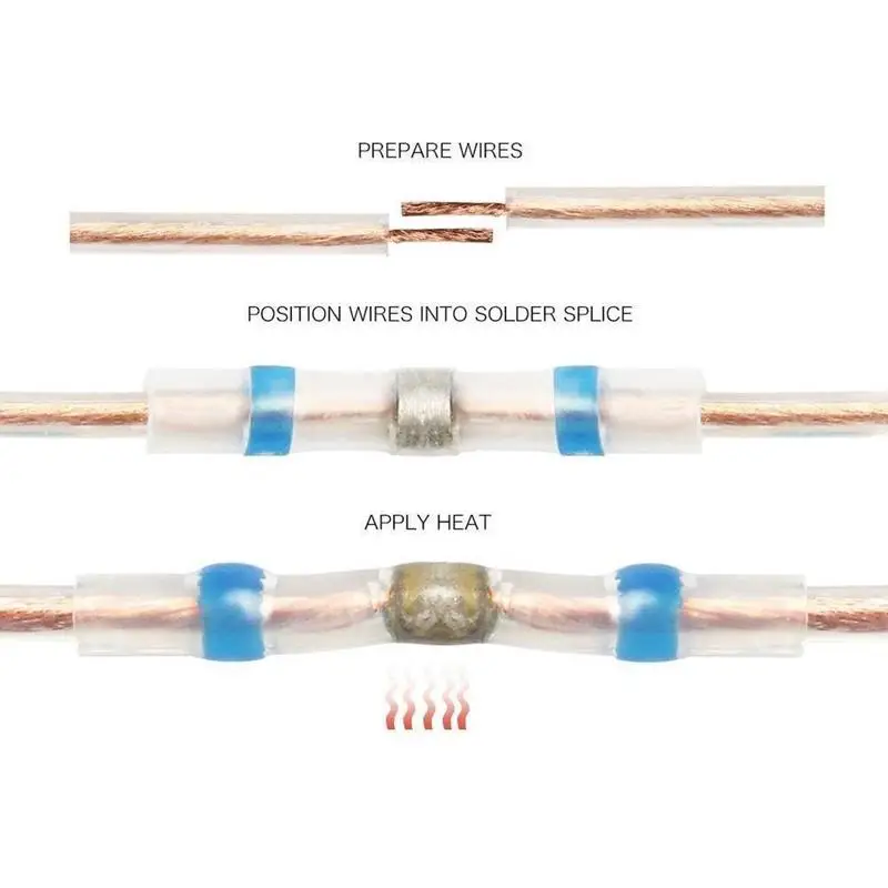 10 шт./упак. утепленная сварные рукав провода соединителя практические электрические Водонепроницаемый пайки термоусаживаемые трубки