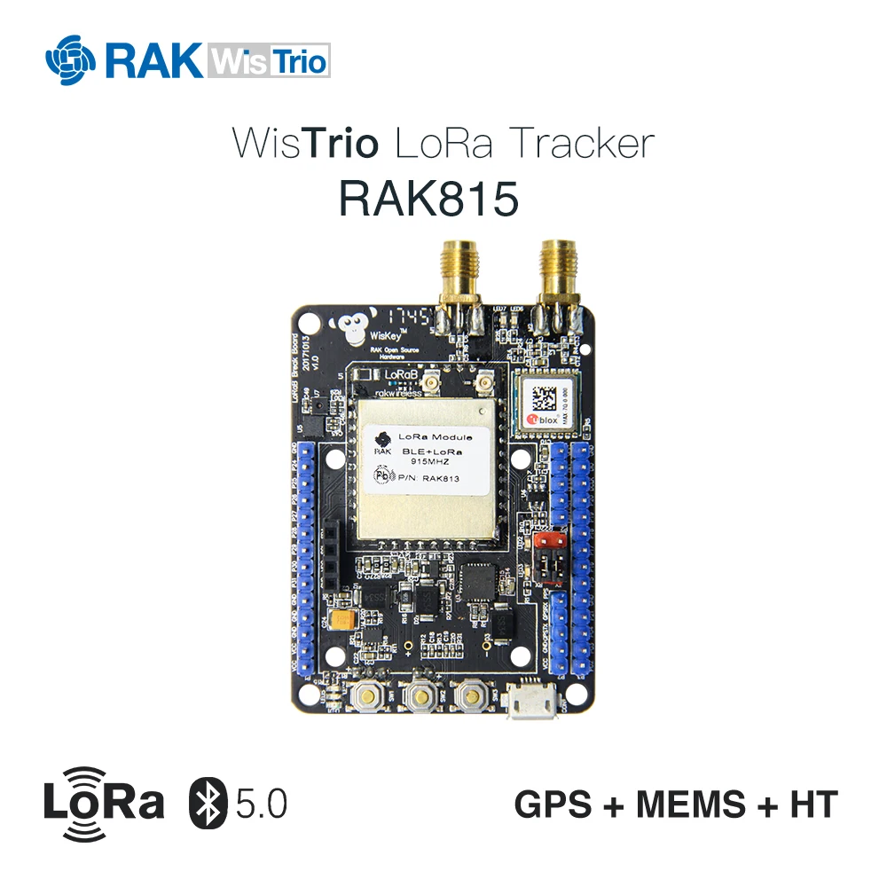 RAK LoRa RAK815 Гибридный трекер местоположения, RAKwireless Lora RAK Bluetooth Маяк gps трекер LoRaWAN, RAK813 брейк