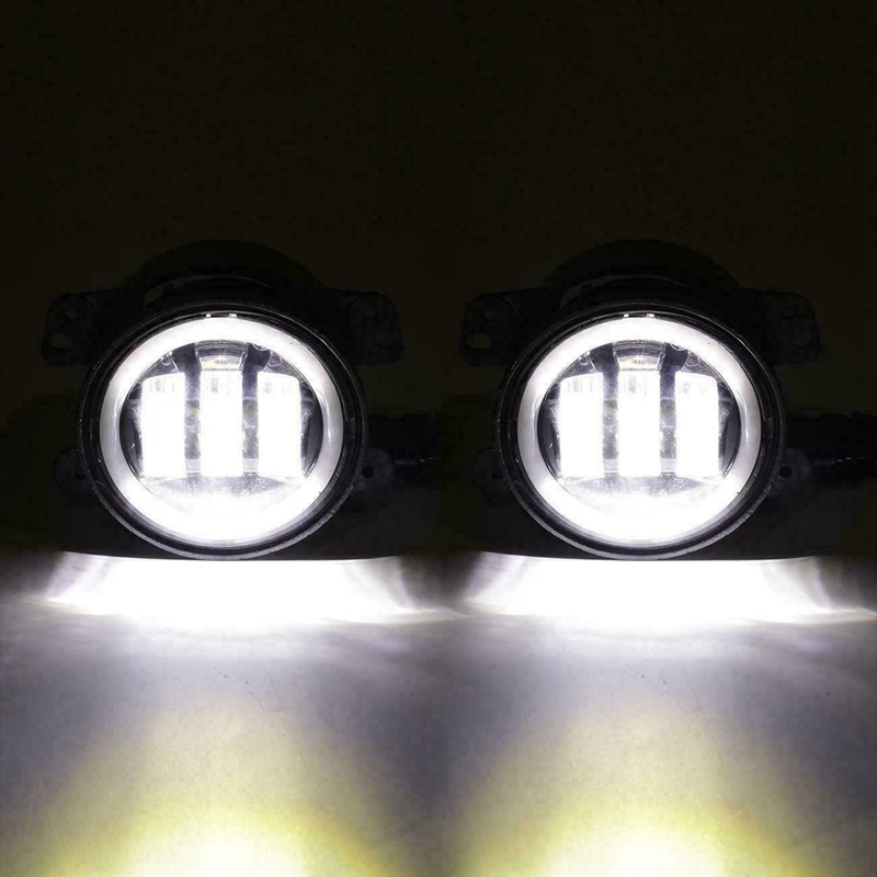  2PCS 7inch 40W LED Headlight + 4inch 30W LED Fog Light Combo Kit for Jeep Wrangler JK 2007-17 - 4000511868756