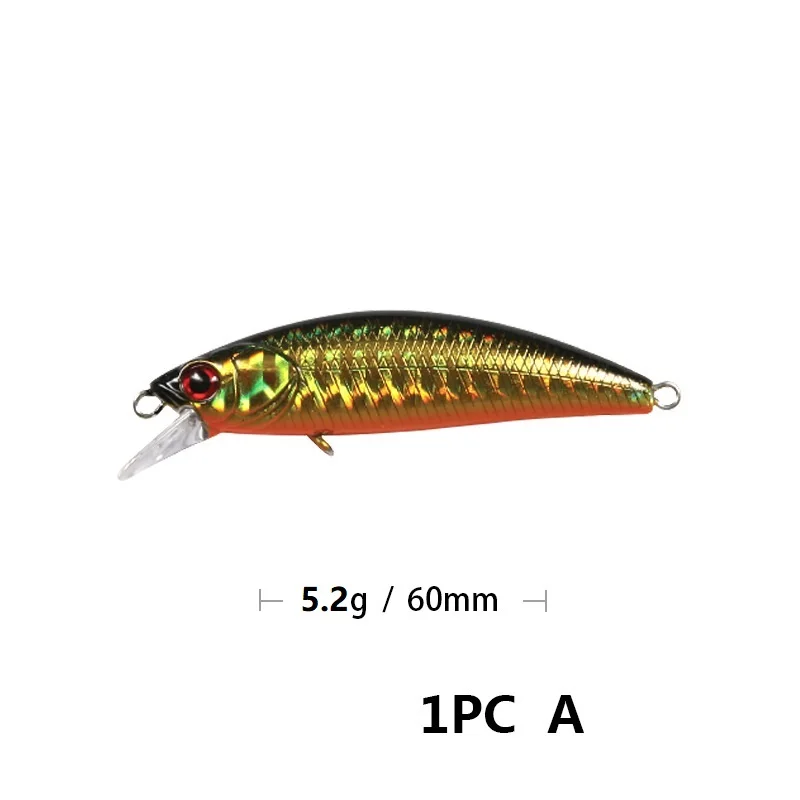 Горячее предложение, новинка, 5 г, 60 мм, приманка для рыбной ловли, мини, маленькая приманка, высокое качество, вибрация, Свинг, жесткая приманка, whopper plopper PESCA, воблер, Япония - Цвет: A