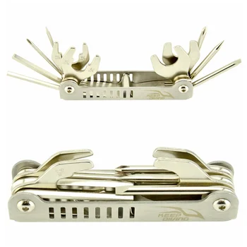 

Stainless Steel 13 in 1 Multi Tool Spanner Screwdriver Compact Durable Maintenance Gear for Repairing Adjusting Diving Diver