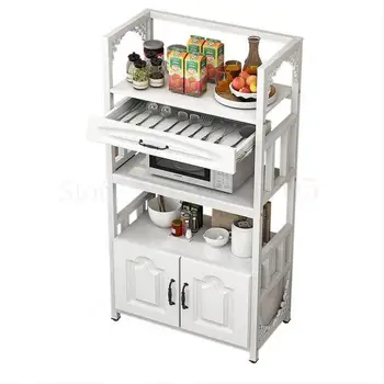 

Kitchen Shelf Floor Multi-layer Storage Shelf Household Multi-function Microwave Oven, Dish Tray Storage Cabinet
