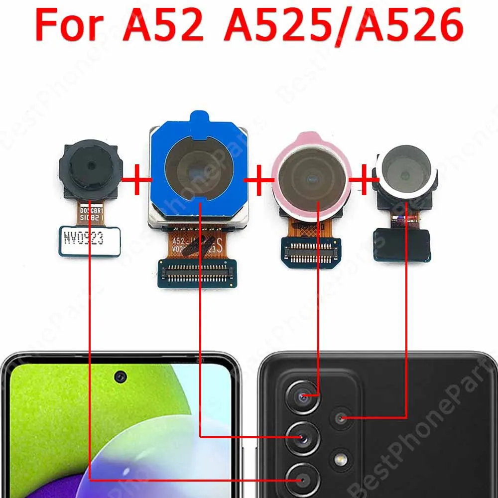 Front Back Camera For Samsung Galaxy A52 A525 A526 Rear Backside