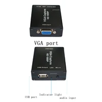 VGA to USB adapter converter with audio and video capture card 1080p Drive-free high-difinition picture quarity 2