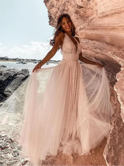 bohemian wedding dress tulle