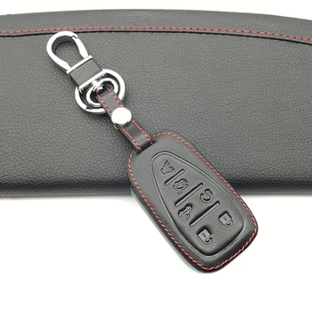 

100% Top layer Leather Car Key Protective Cover 6 Buttons Smart Key Holder For Chevrolet Cruze Camaro Malibu Remote Key Case