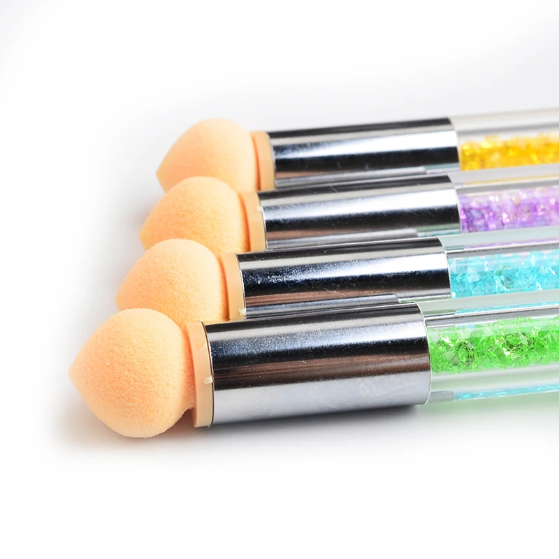 

1Pcs Double Head Sponge Nail Art Tools Nail Rhinestones Nail Gradient Brush Pen Sponge Glitter Picking Dotting Manicure Tools