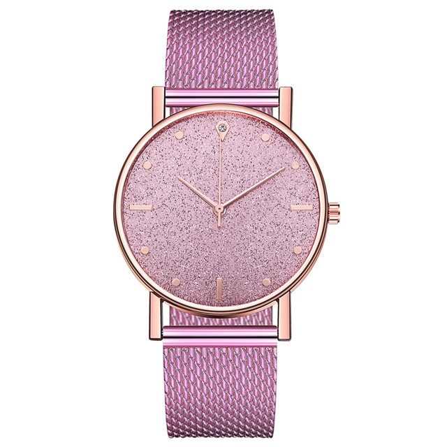 Ladies Watch Romantic Starry Sky Dial Women's Quartz Wristwatch Fashion Mesh Watch Gift Clock Droshipping Reloj Mujer