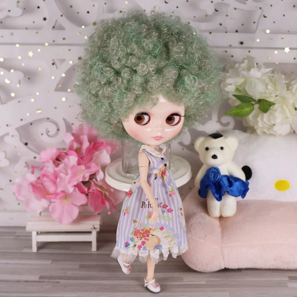 ICY DBS Blyth doll No.BL1147/8800 Green mix silver Afro hair JOINT body White skin Neo 1/6 BJD OB24 ANIME GIRL | Игрушки и хобби