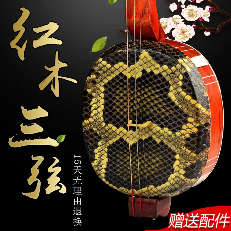Mahogany sanxian string instrument professional performance of national plucked musical instruments