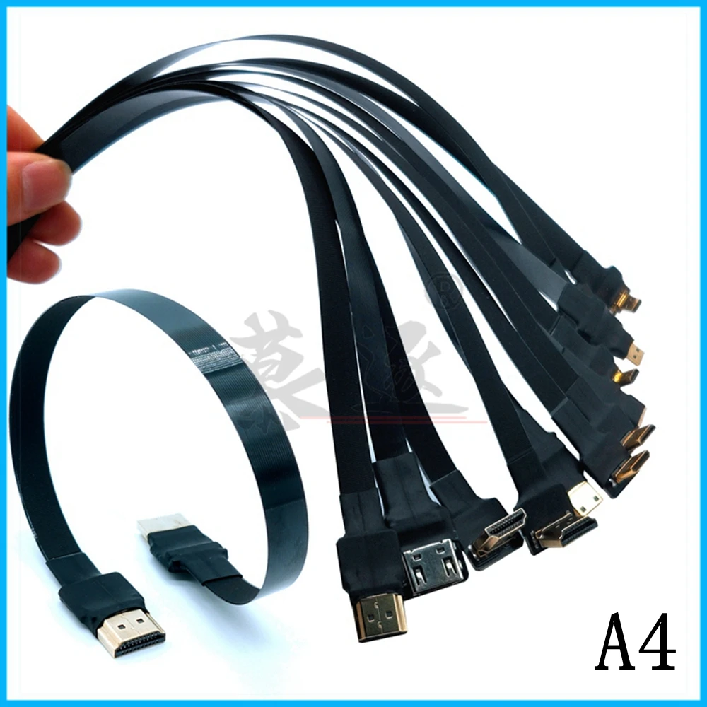 FPV HDTV- compatible female to HD male 90 degree Down Adapter FPC Ribbon Flat HD Extension Cable Pitch 20pin Plug Connector