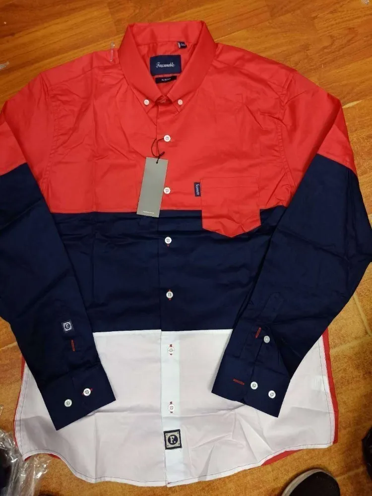2019 мужские модные повседневные длинные рукава одежды faсonnable рубашка Slim Fit Eden