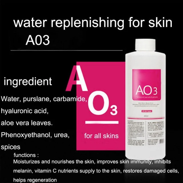 HydraFacial Skincare Face Serum Hydro Facial Aqua Peel Solution 400ml AS1 SA2 AO3 for Hydrafacial Machine