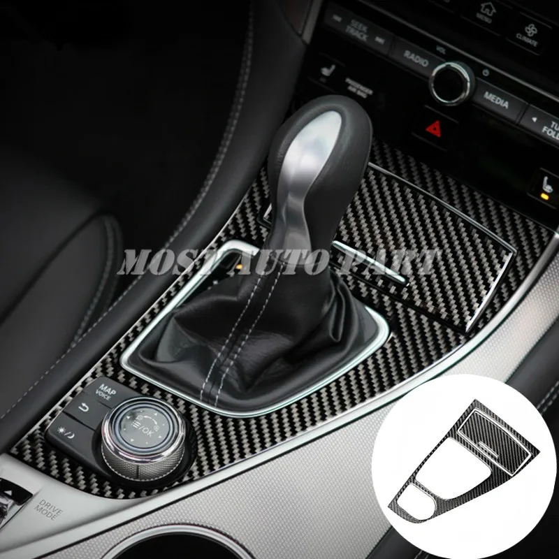 Карбоновая консоль коробка передач рамка Крышка отделка для Infiniti Q60 Coupe 2013