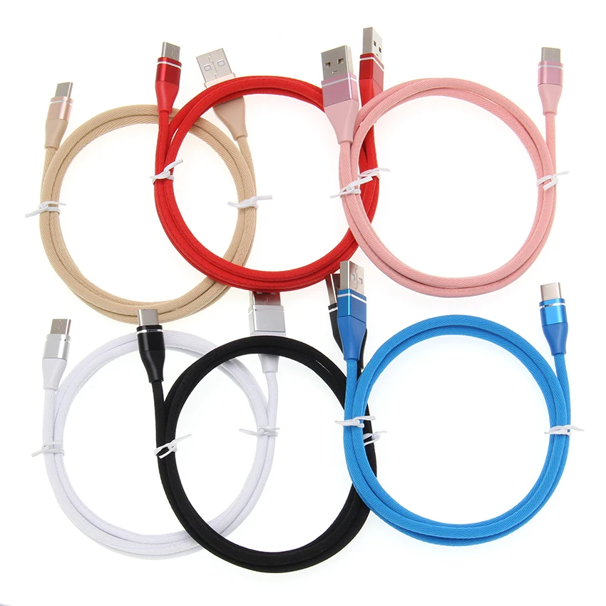0 25 м 1 2 3 тканевый кабель Micro USB для iPhone Samsung Type c зарядное устройство адаптер Usb C