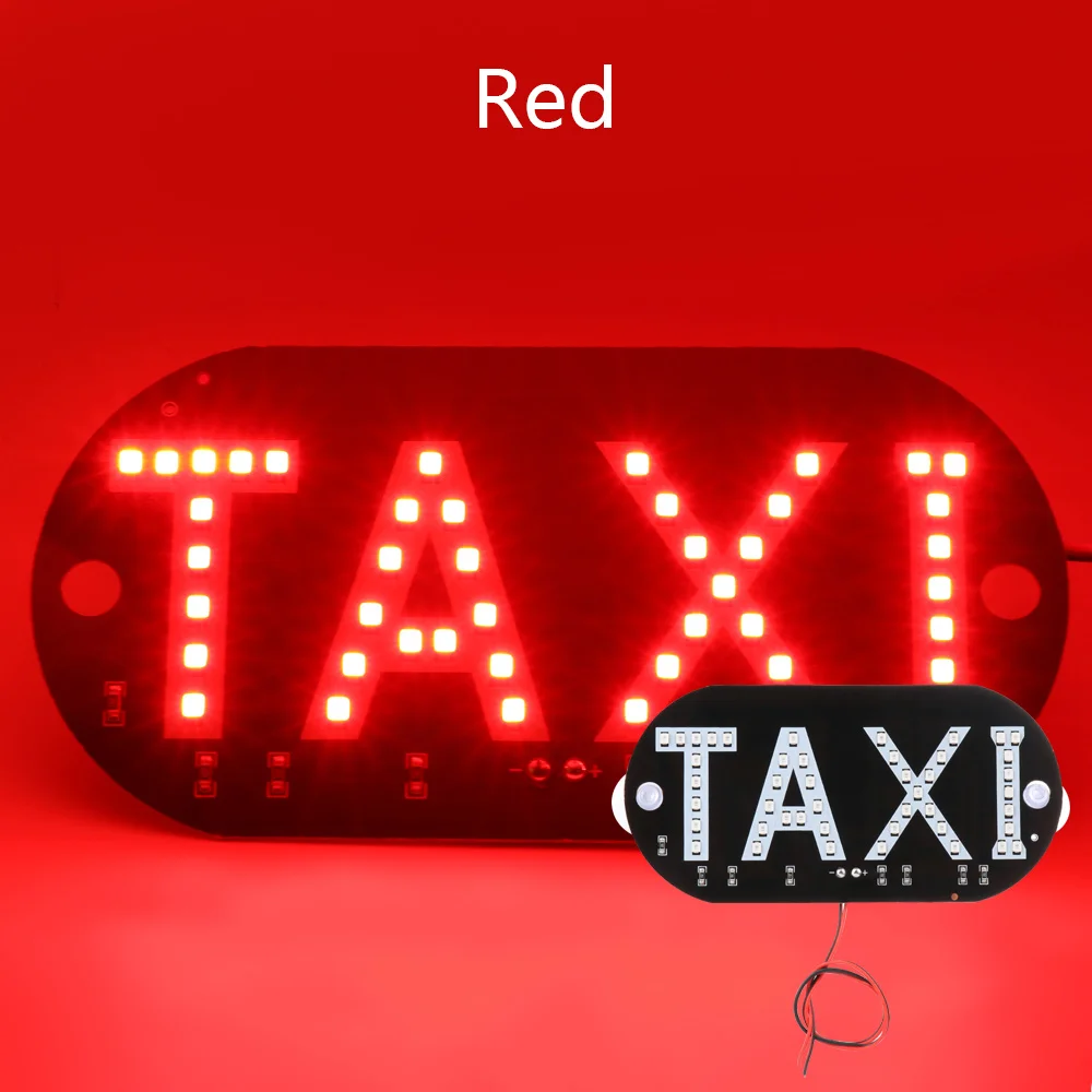 1 шт 12V Красочный светодиодный Такси автомобильное лобовое стекло такси светодиодная лампочка-индикатор знак аварийного лобовое стекло такси свет автомобили Подсветка салона - Испускаемый цвет: Red