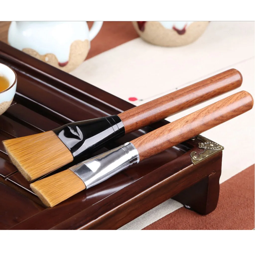 Chinese Ebony Black Sandalwood Kungfu Tea Brush for Teapot Tea Ceremony Utensils, 9 Styles for Choosing