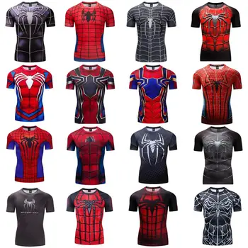 

Iron-Spider PS4 Spiderman Cosplay Costume Premium 3D Printed Costume Compression T-shirt Finess Gym Quick-Drying Tight Tops