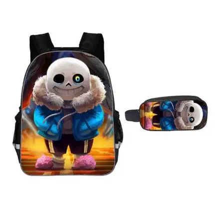 Рюкзак с аниме Undertale для девочек и мальчиков подростков держатель карандашей