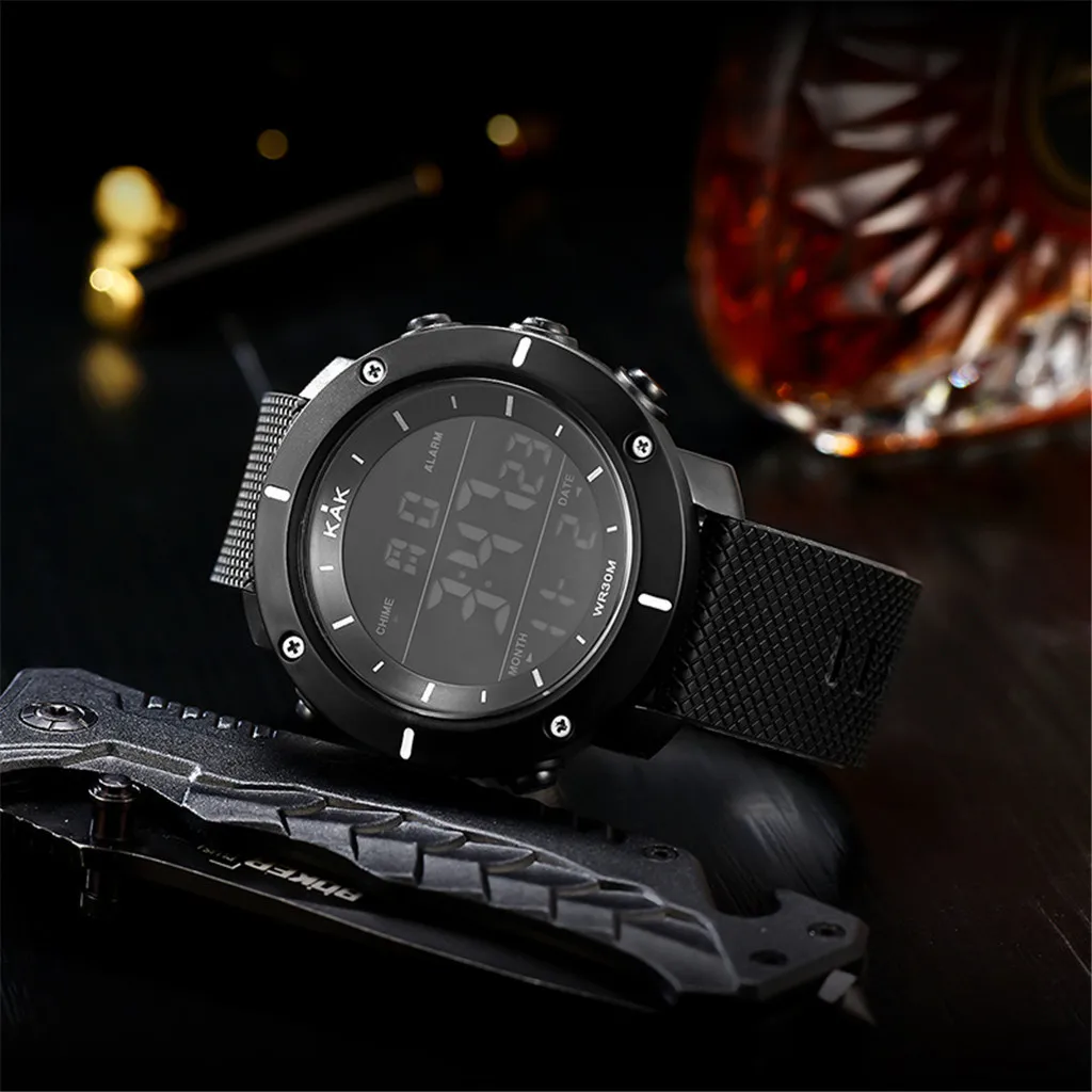 Мужские спортивные часы, повседневные модные высококачественные мужские водонепроницаемые электронные часы 30 м, relogio masculino reloj hombre