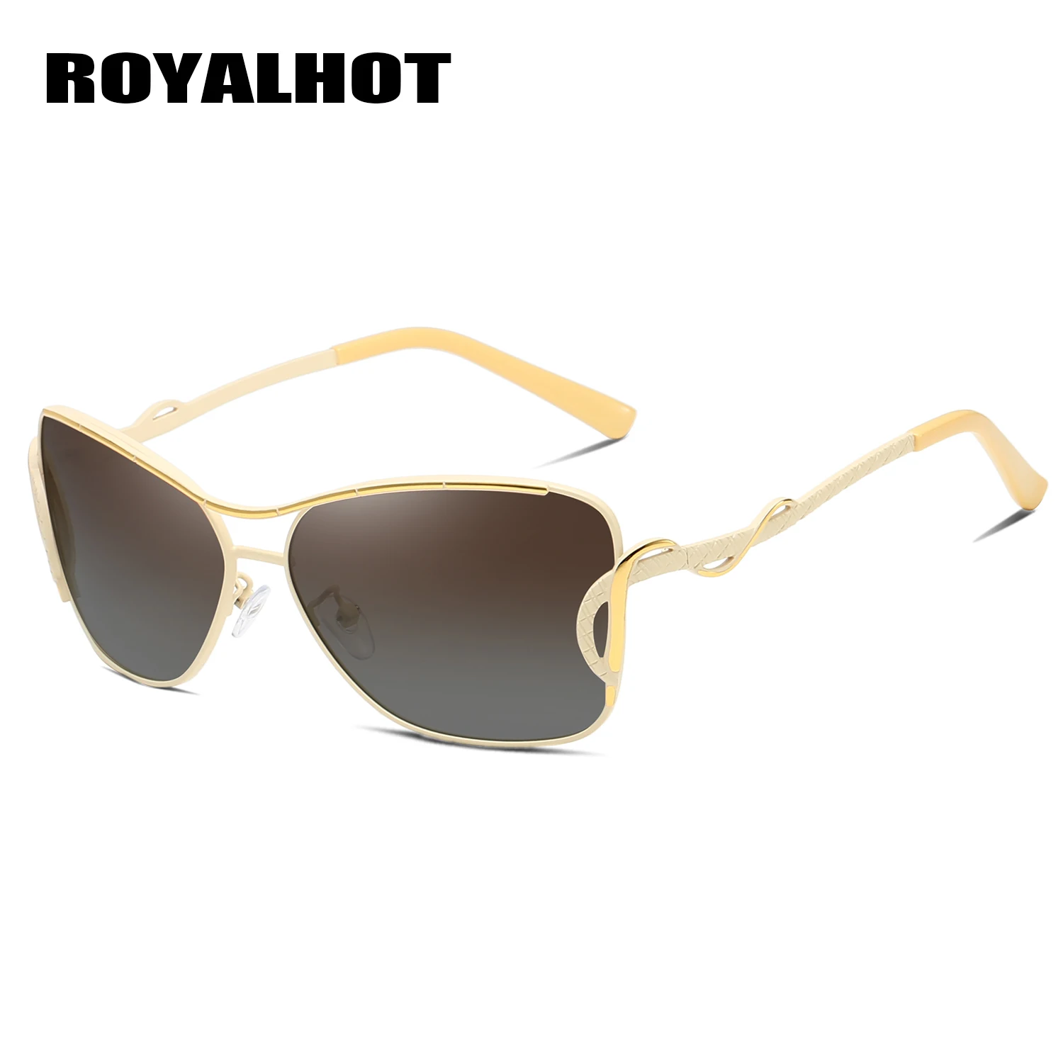 RoyalHot, поляризационные, Овальные, алой, кривая оправа, солнцезащитные очки для женщин, негабаритные, для вождения, солнцезащитные очки, оттенки, Oculos masculino, мужские, 60013 - Цвет линз: Yellow