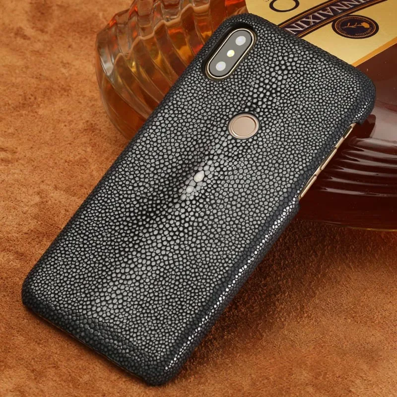 Phone Case For Xiaomi Mi 8 9se 9T A1 A2 A3 lite Max 2 Mix 2s 3 poco F1 Natural Pearl Fish skin For Redmi Note 4 4X 4A 5 6 7 Pro - Цвет: Gray