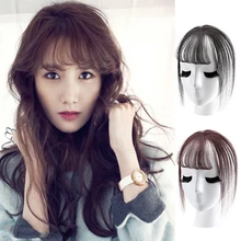 HOUYAN челка женские короткие настоящие человеческие волосы челка женские волосы невидимые бесшовные волосы Сменные аксессуары для волос