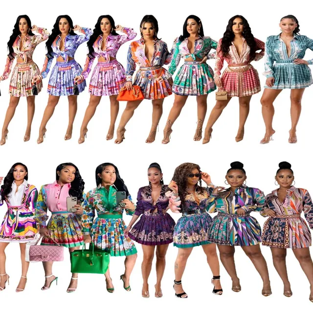 Efe 2 Piece Set African Chiffon Dress - Image 5