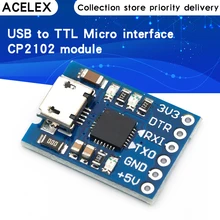 Cjmcu cp2102 micro usb para uart ttl módulo 6pin conversor serial uart stc substituir ft232 novo para arduino