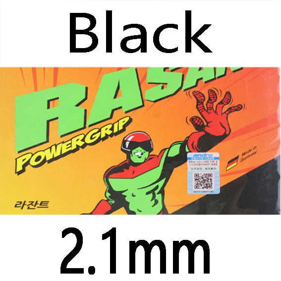 Black 2.1mm Andro RASANT PG POWERGRIP прыщи для настольного тенниса резиновая губка для пинг-понга Tenis De Mesa - Цвет: Black 2.1mm