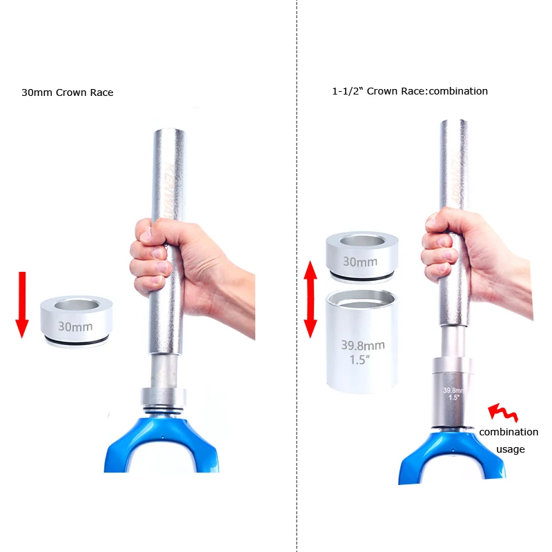 Risk, инструменты для установки передней вилки велосипеда MTB, дорожный велосипед, Коронная гоночная установка, инструменты из алюмиевой стали для прямых конических вилок