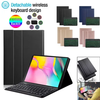 

For Samsung Galaxy Tab A 10.1 T510 Removable Backlit Bluetooth Keyboard Cover Protective Shell/Skin Wireless Keyboard 7 colors