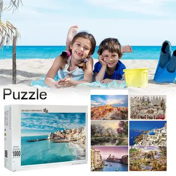 

1000 Pieces Jigsaw Puzzles Wooden Assembling Picture Landscape Puzzles Toys For Adults Children Kids Games Educational Toys