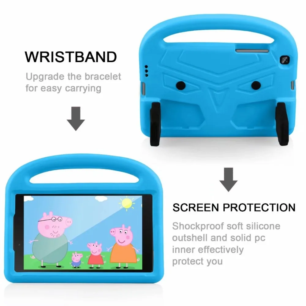 EVA портативный стенд дети Безопасный пены противоударный чехол для планшета samsung Galaxy Tab A 8,0 SM-T290 SM-T295 T290 T295 чехол